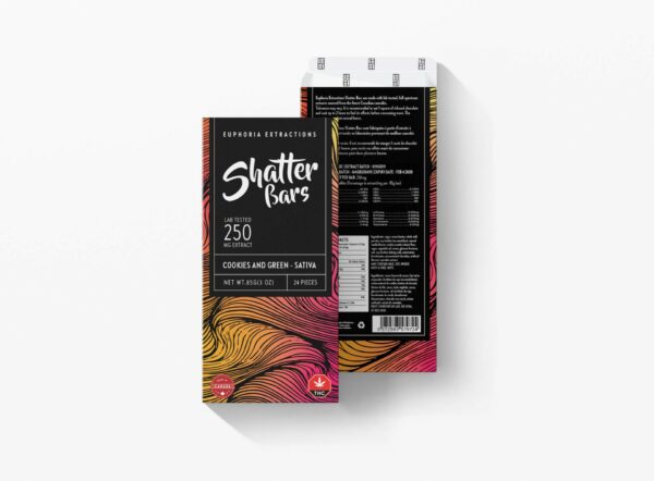 Euphoria Extractions – 500mg Shatter Bar – Milk Chocolate (Sativa) | Ganja Express Canada