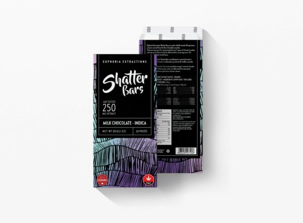 Euphoria Extractions – 500mg Shatter Bar – Milk Chocolate (Sativa) | Ganja Express Canada