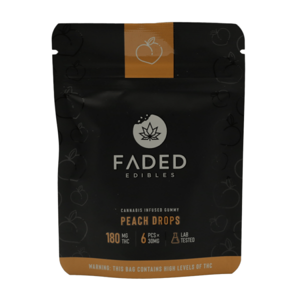 Faded Edibles – Peach Drops – 180mg | Ganja Express Canada