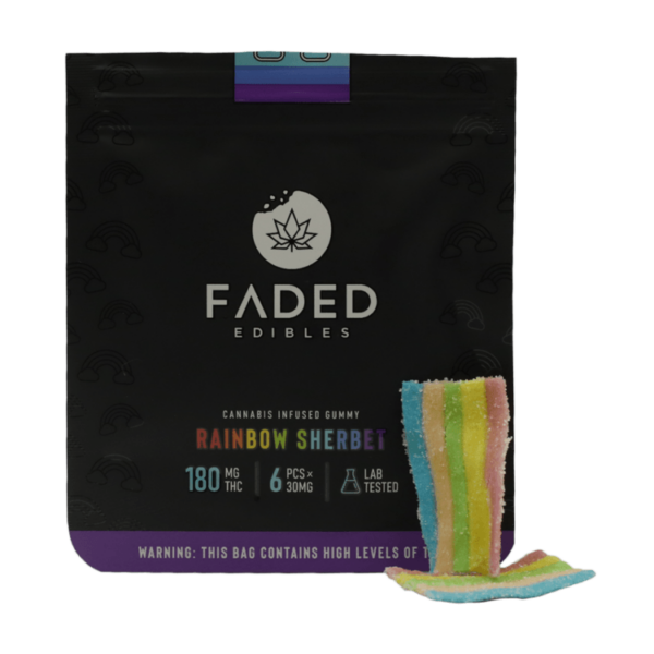 Faded Edibles – Rainbow Sherbet – 180mg | Ganja Express Canada