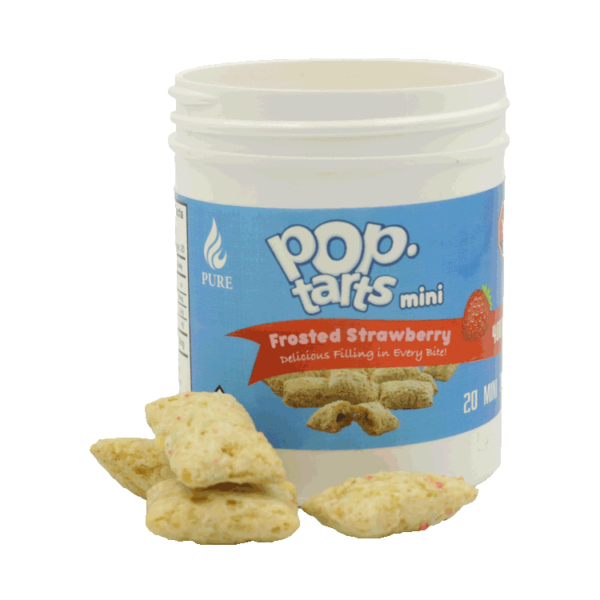 Pop Tarts Mini’s – THC Infused Frosted Strawberry Bites – 400mg | Ganja Express Canada