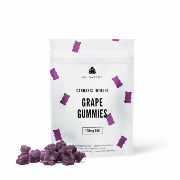 Buudabomb – Grape Gummies 100mg THC | Ganja Express Canada