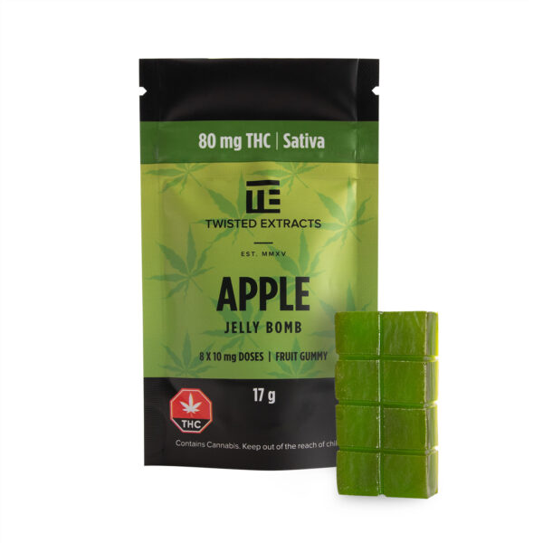 Twisted Extracts – Apple Jelly Bomb – Sativa – 80mg THC | Ganja Express Canada