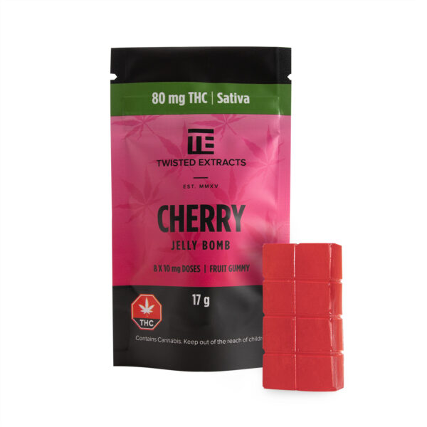 Twisted Extracts – Cherry Jelly Bomb – Sativa – 80mg THC | Ganja Express Canada