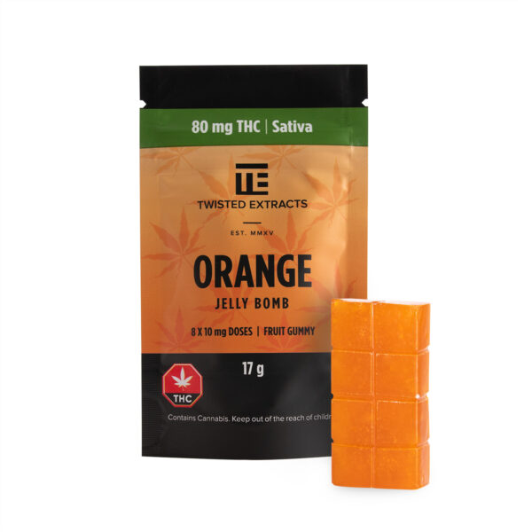 Twisted Extracts – Orange Jelly Bomb – Sativa – 80mg THC | Ganja Express Canada