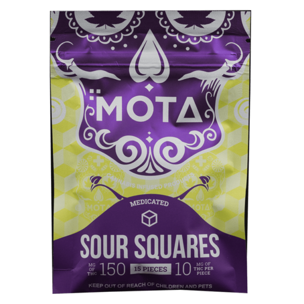 MOTA Edibles – Sour Squares – 150mg THC | Ganja Express Canada