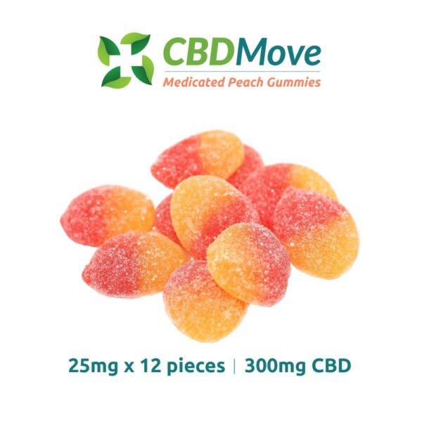 CBD Move – CBD Gummies – Vegan Peaches – 100mg | Ganja Express Canada
