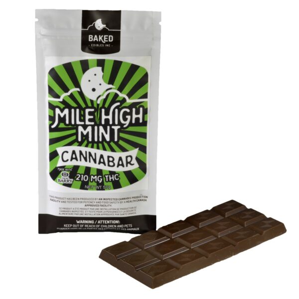 Baked Edibles – Mile High Mint Cannabar 210mg THC | Ganja Express Canada