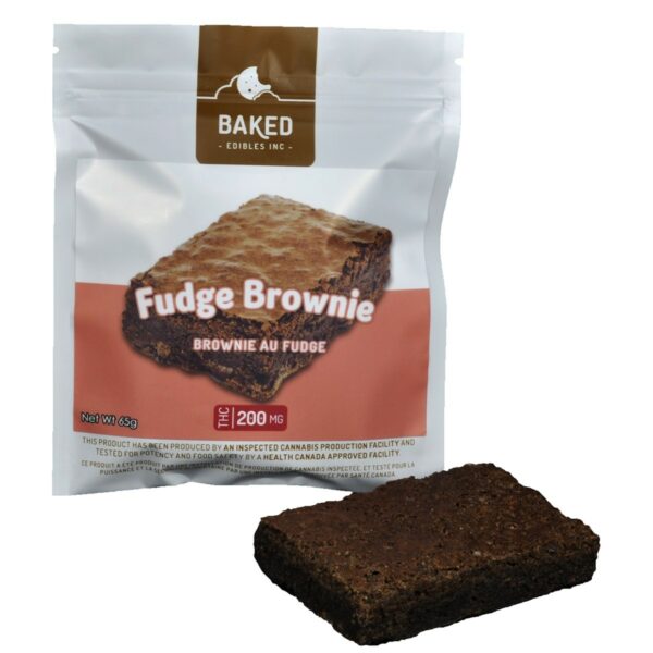 Baked Edibles – Fudge Brownie 200mg THC | Ganja Express Canada