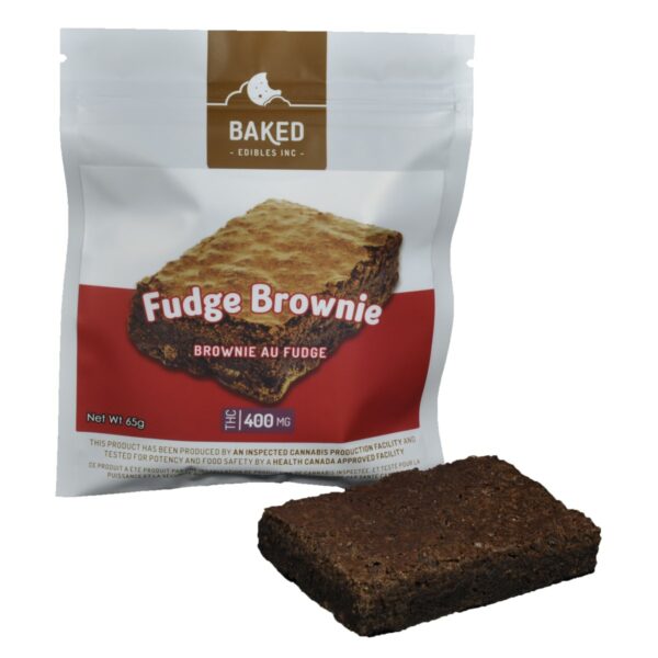 Baked Edibles – Fudge Brownie 400mg THC | Ganja Express Canada