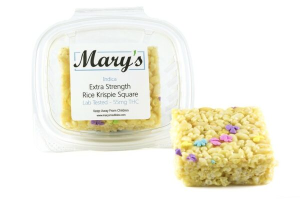 Mary’s Medibles – Extra Strength Rice Krispie Square – 55mg THC (Indica) | Ganja Express Canada