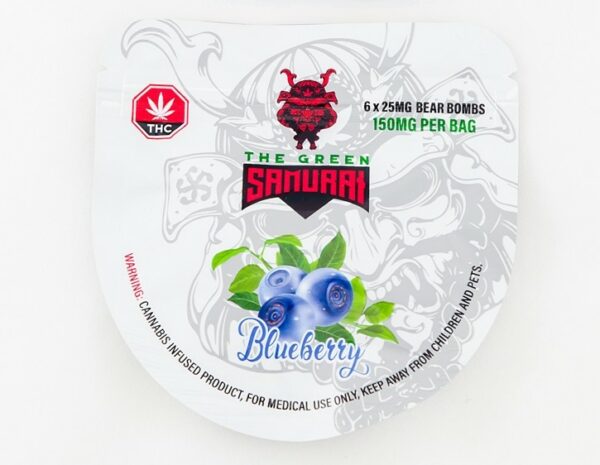 The Green Samurai – Blueberry Gummies – 150mg | Ganja Express Canada