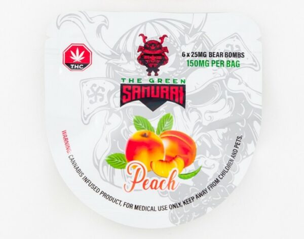The Green Samurai – Peach Gummies – 150mg | Ganja Express Canada