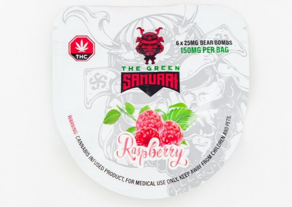 The Green Samurai – Raspberry Gummies – 150mg | Ganja Express Canada