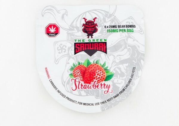 The Green Samurai – Strawberry Gummies – 150mg | Ganja Express Canada