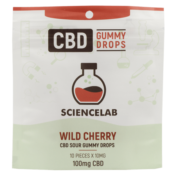 Sciencelab – CBD Sour Gummy Drops – Wild Cherry 100mg CBD | Ganja Express Canada