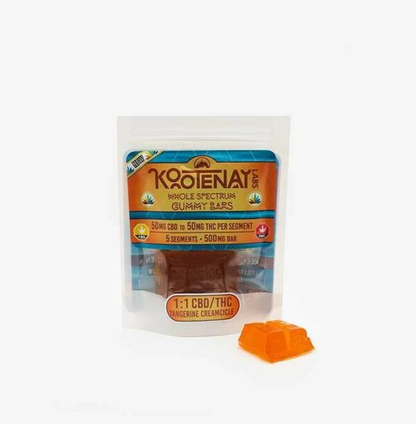 Kootenay Labs – 1:1 Tangerine Creamsicle Gummy – (500mg total) | Ganja Express Canada