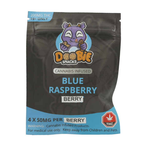 Doobie Snacks – Blue Raspberry – 200mg THC | Ganja Express Canada