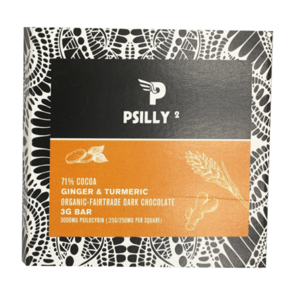 Psilly – Dark Chocolate Bar – Ginger & Turmeric | Ganja Express Canada