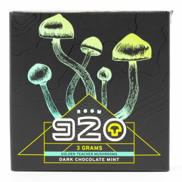 Room 920 – Mushroom Chocolate Bar – Dark Chocolate Mint – 3 grams | Ganja Express Canada
