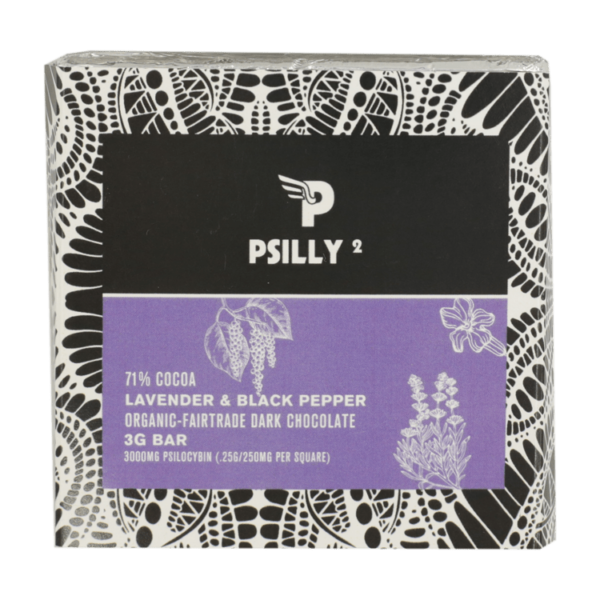 Psilly – Dark Chocolate Bar – Lavender & Black Pepper | Ganja Express Canada