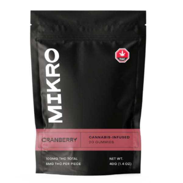 Mikro – THC Gummies – 100mg THC – Cranberry | Ganja Express Canada