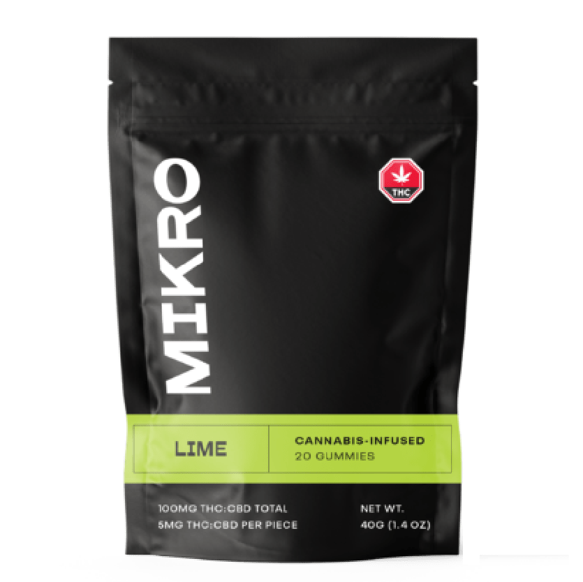 Mikro – 1:1 THC/CBD Gummies – 100mg – Lime | Ganja Express Canada