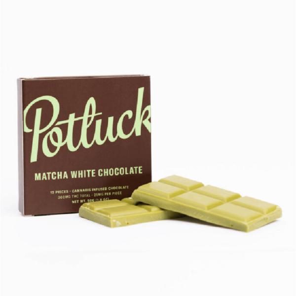 Potluck – Infused Chocolate – Matcha White Chocolate – 300mg THC | Ganja Express Canada