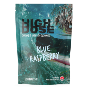 High Dose – cannabis Infused Gummies – Blue Raspberry – 1000mg/1500mg | Ganja Express Canada