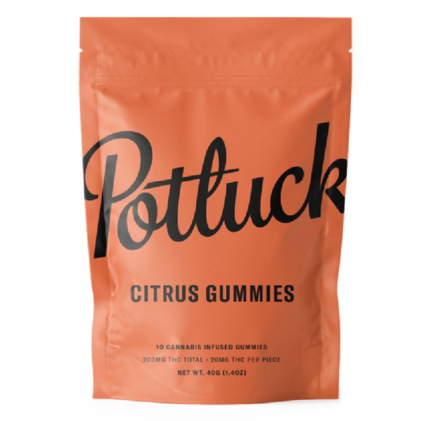 Potluck Extracts – Citrus Gummies – 200mg THC | Ganja Express Canada