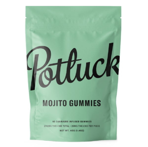Potluck Extracts – Mojito Gummies (1:1) – 100mg THC / 100mg CBD | Ganja Express Canada