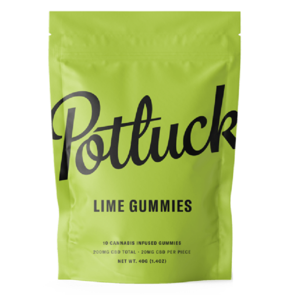 Potluck Extracts – Lime Gummies (CBD) – 200mg | Ganja Express Canada
