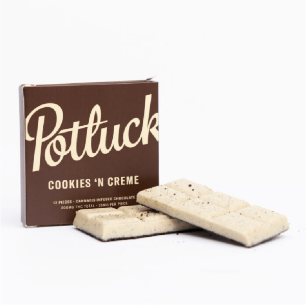 Potluck – Infused Chocolate – Cookies & Cream – 300mg THC | Ganja Express Canada