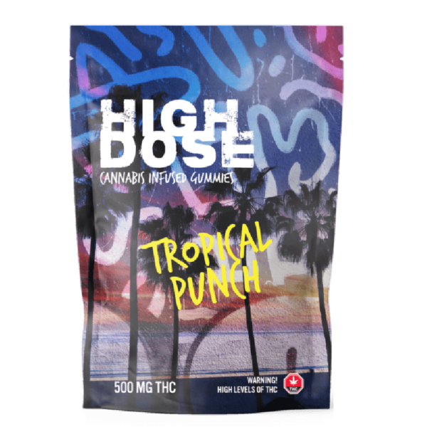 High Dose – cannabis Infused Gummies – Tropical Punch – 500mg/1000mg | Ganja Express Canada