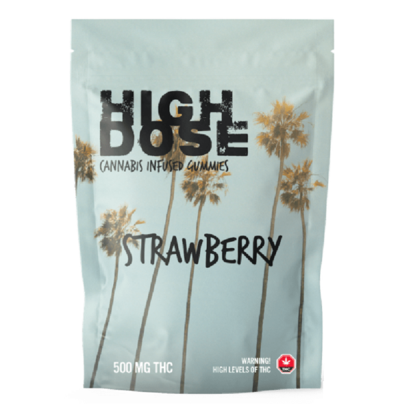 High Dose – cannabis Infused Gummies – Strawberry – 500mg/1000mg | Ganja Express Canada